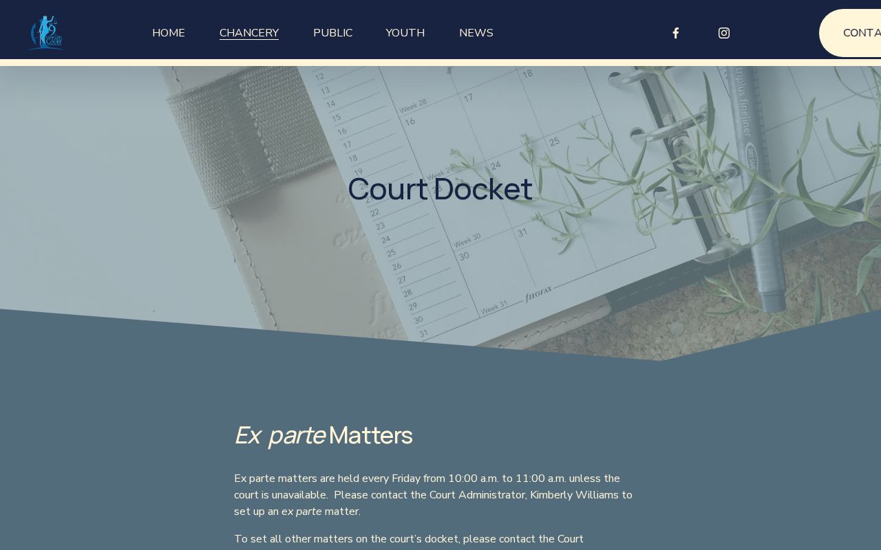 Humphreys County court calendar Ninth Chancery docket source