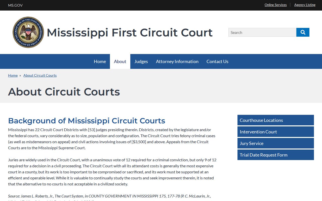 Humphreys County criminal docket Circuit Court jurisdiction source